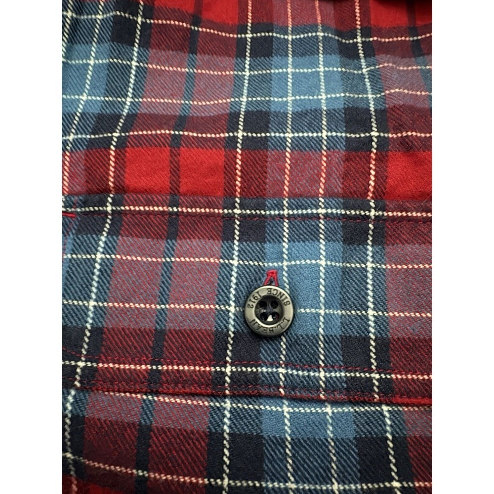 L.L. Bean Men's Large Barn Shacket Chore Coat Fleece Lined Traditional Fit Plaid - Picture 6 of 9